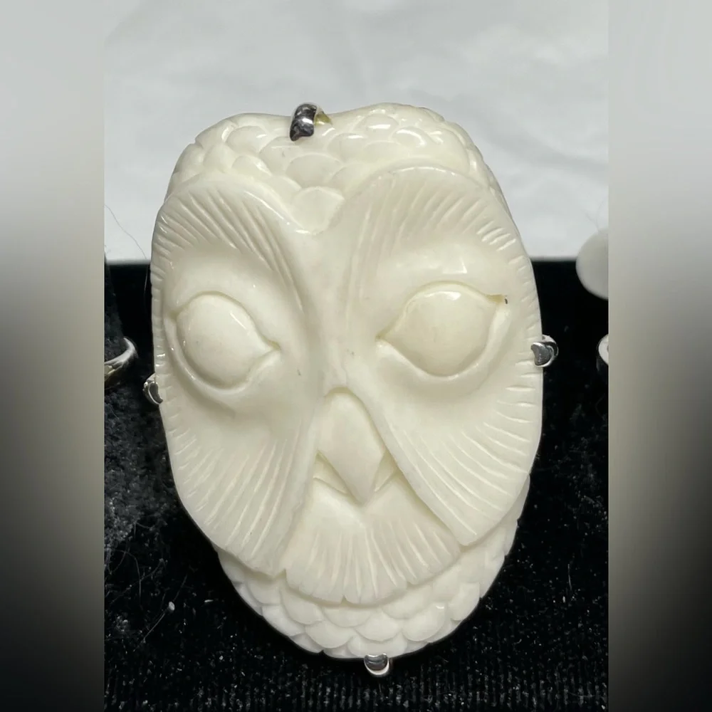 Carved bone ring